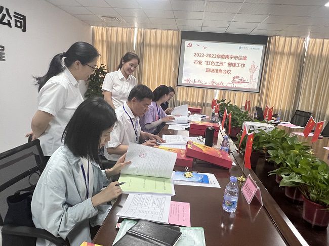 查看党建资料。卢丽君 摄（建图）.jpg
